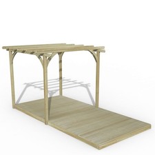 Forest 2.4 x 4.8m Wooden Pergola and Decking kit with/out Canopy Free Delivery
