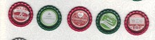 BRIGHT CHRISTMAS 501 5 HANDMADE Bottle Cap Accents HOLIDAYS