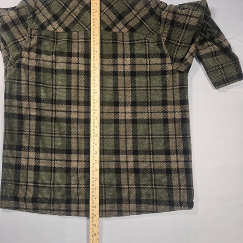 NWT BC Clothing Mens Textured Flannel Shirt Jacket Green Plaid Shacket Small image 10