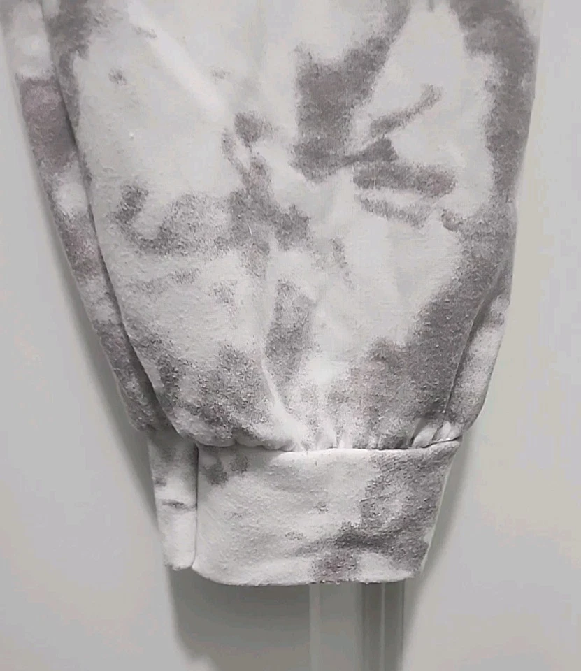 BOOHOO ~ Pantalones deportivos para mujer talla 8 con puños dobladillo gris blanco tostado Foto 4 de 4