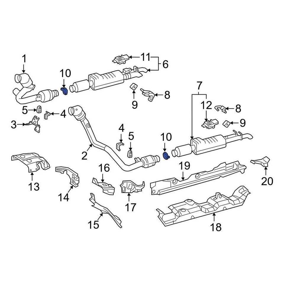 For Mercedes-Benz Sprinter 2500 2010-2021 Mercedes-Benz 2034900641 Exhaust Clamp Foto 3 de 4