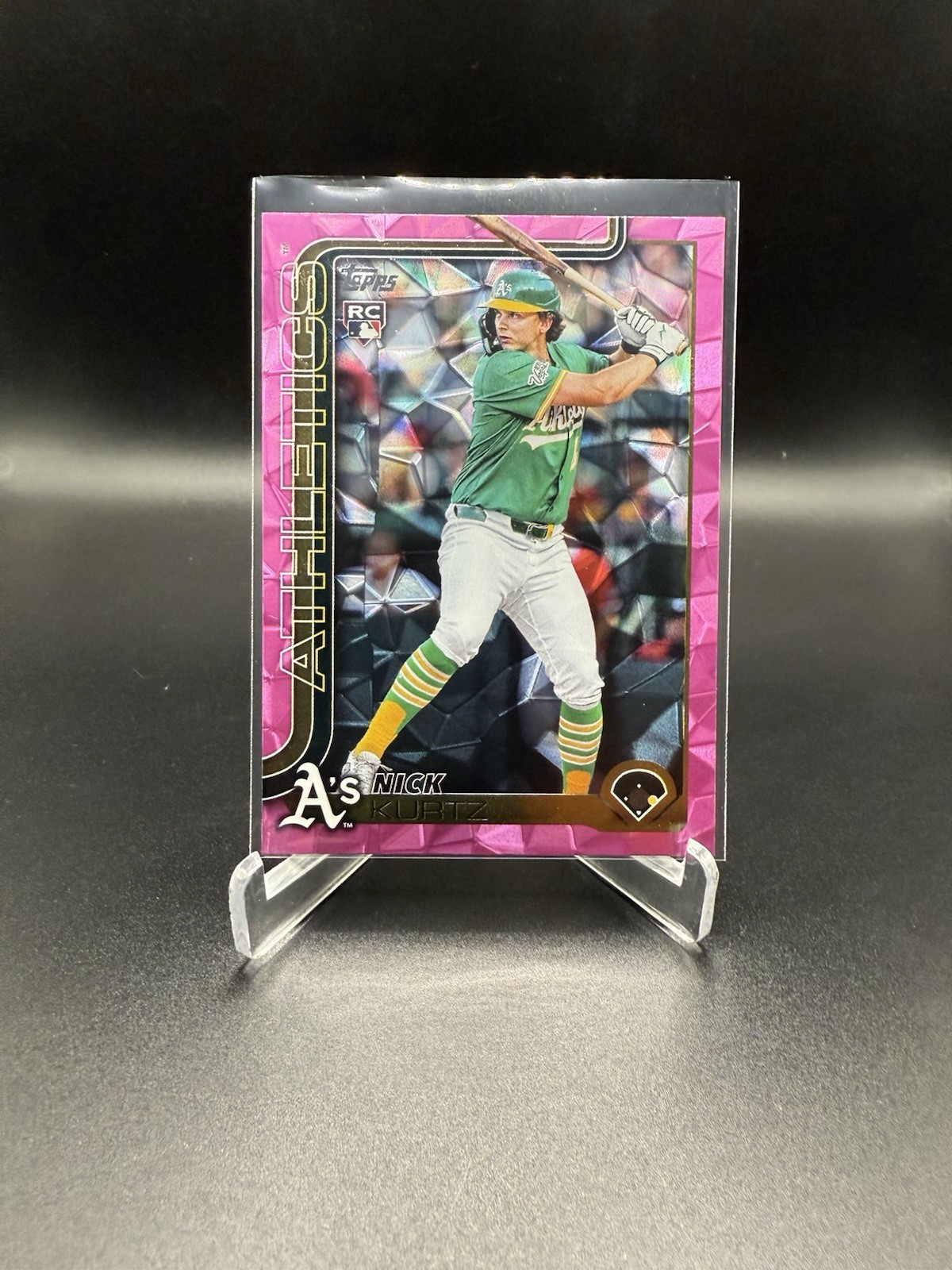 2025 Topps Update Series - Nick Kurtz #US201 Pink Diamante Foil (RC) Athletics