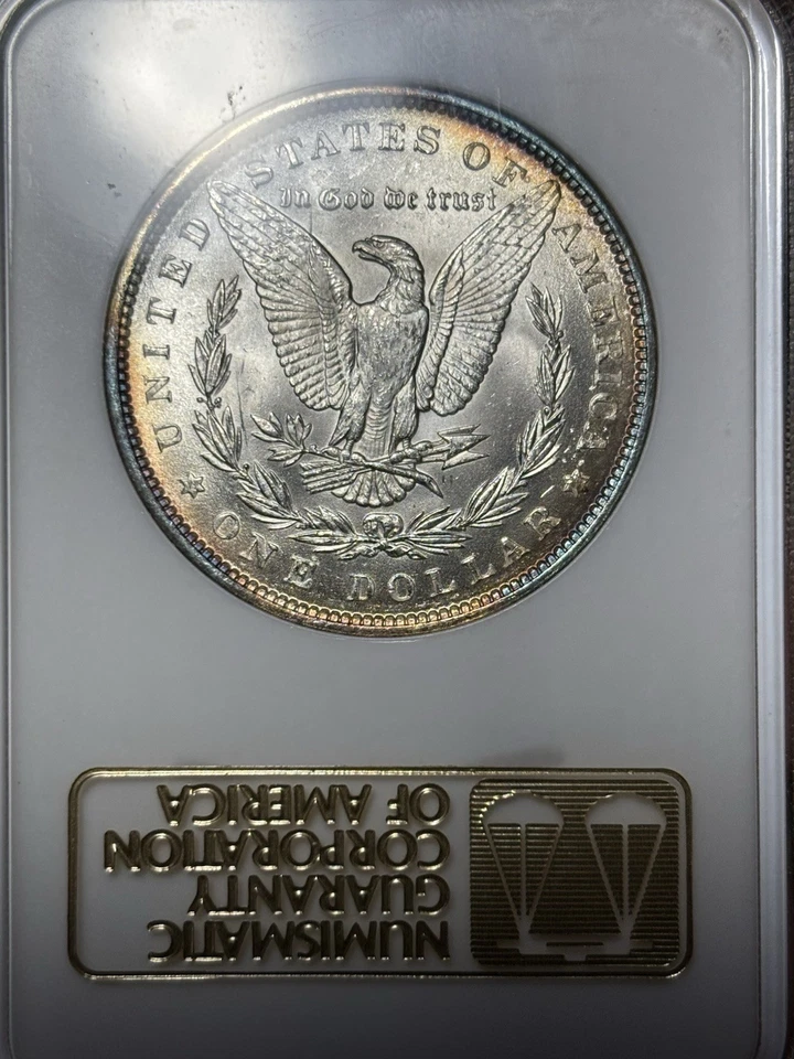 1888 NGC MS64 Morgan Dollar, Gen 3.0 Gold Embossed Fatty, Peripheral Toned, PQ! - Image 2 of 4