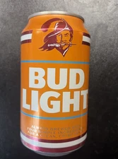 Bud Light Limited Edition 50 Seasons Tampa Bay Buccaneers Orange 12oz Can EMPTY