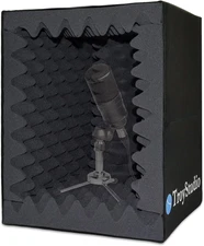 Portable Vocal Booth, Large Foldable Microphone Isolation Shield, Music Recordin
