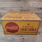 Vintage 1940s Coca Cola Box Crate Cardboard Coke Bottle Carrier Advertising