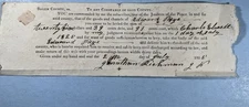 1825 Original NJ Arrest Warrant Unpaid Debt