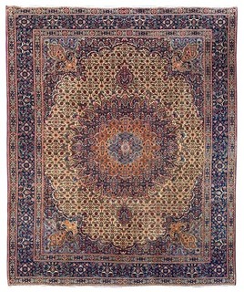 Genuine Hand Knotted Antique Traditional Yamoud Wool Area Rug 11 x 7 Ft