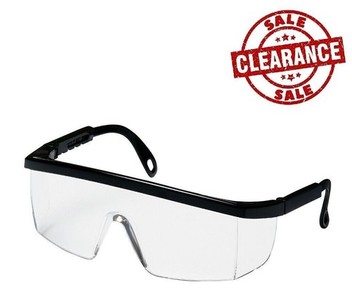 (4) Safety Glasses Clear Lens w/ Black Frame Scratch resistant MS-97240 - 第 1/1 張圖片