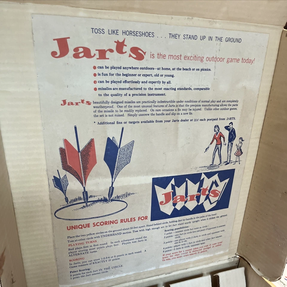 EMPTY JARTS Box DARTS BOX EMPTY VINTAGE BOX Used Empty - Image 4 of 4