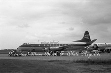 British Airways Viscount 802 G-AOHO, BHX 1973, B&W Negative, Aviation Aircraft