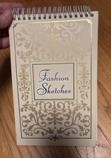 Fashion Designer Sketch Book Dress Forms Drawings Notebook Pad Paper New Spiral