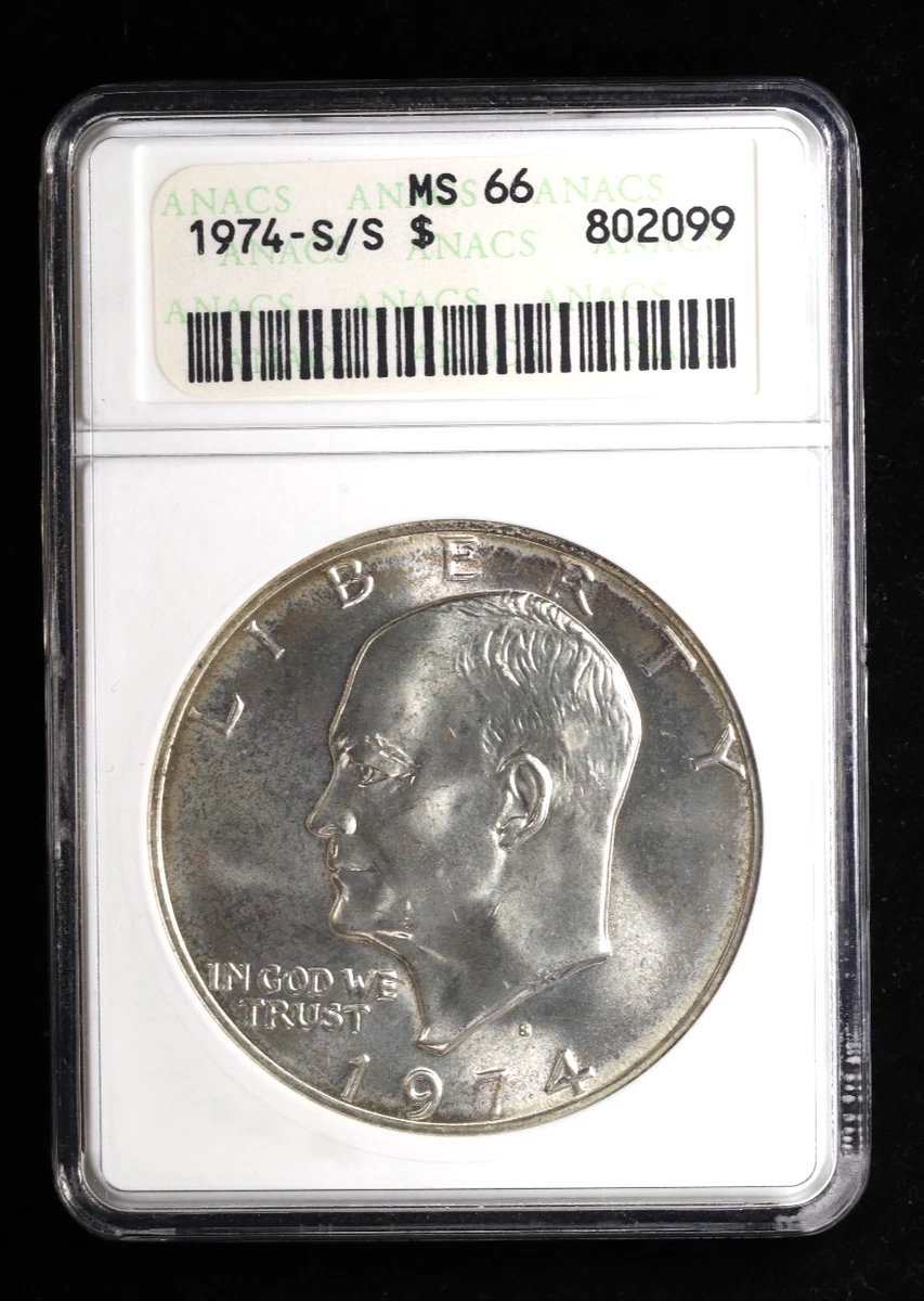 Uncirculated Silver 1974 Eisenhower Dollars (1971-1978) for sale