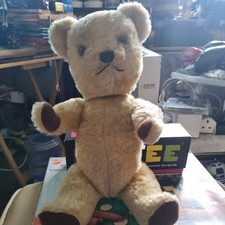 1970s Vintage Golden Teddy Bear, Jointed. 50% of sale to COMPASSION UK CHARITY 