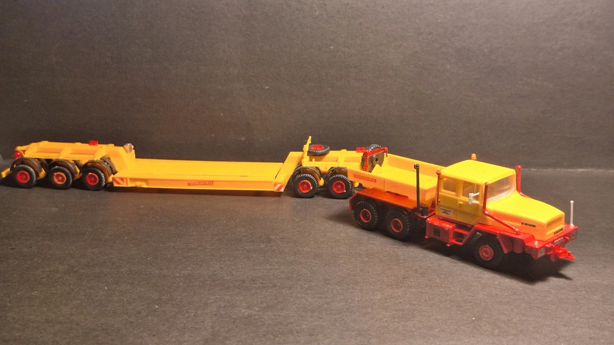 Kibri 12245 Tracteur MB Avec Remorque à Grumes Palfinger - Échelle H0 1/87 - Occasion Boîte D'origine