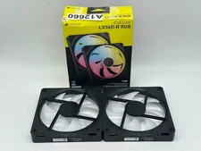 CORSAIR iCUE Link LX140-R RGB 140mm PWM Reverse Fans – Dual Fan Kit