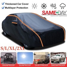 Waterproof 6 Layer Car Cover Heavy Duty Cotton Lined UV Protection S L XL XXL UK
