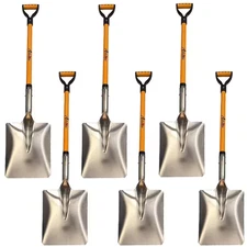 46 In. L Durable Fiberglass Handle Large Aluminum Square Head Shovel, Ashman Sno