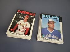 1986 Topps Baseball Card Lot, 54 Cards