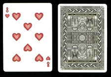 1 x playing card Theory11 High Victorian - 8 of Hearts ZT 39