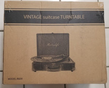 Vinyl Record Player 3-Speed Bluetooth Suitcase Portable Belt-Driven Speakers