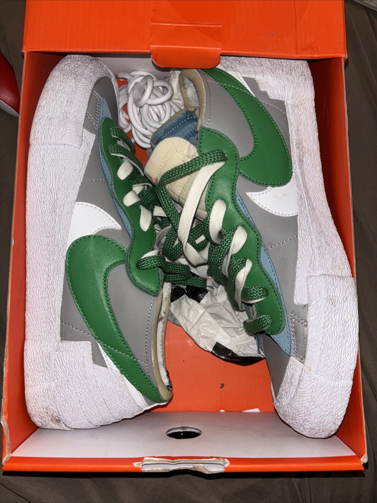 SACAI X NIKE Taglia 11 Nike sacai x blazer basso classico verde