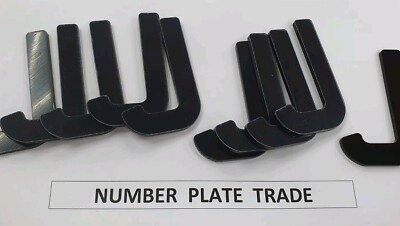 20er Pack 4D Acryl GLANZ Schwarz Buchstabe 3mm Erhöht Zum Selbermachen Registrierung UK REG 3M | J