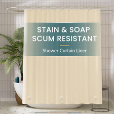 Forro de cortina de ducha de pl stico, 72 x 72, forro de ducha beige