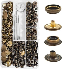 320PCS Stainless Steel Snaps,  15Mm Snap Fasteners Kit, Heavy Duty Snap Button P