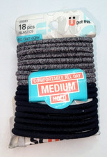 Scunci No Damage Comfortable All-Day Medium Hold Hair Elastics, 18 ct. AS SHOWN