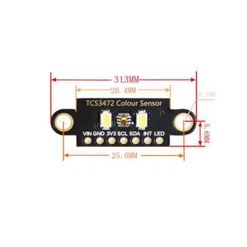 Módulo de reconocimiento de sensor de color de luz TCS34725 RGB 34725 para Arduino STM32 IIC - Imagen 7 de 10