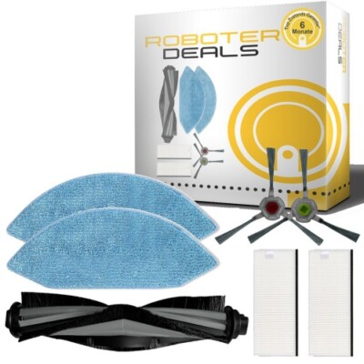Zubehör Set (Ersatzteile) für Ecovacs Deebot U2 und U2 Pro (2x Seitenbürste, 2x 
