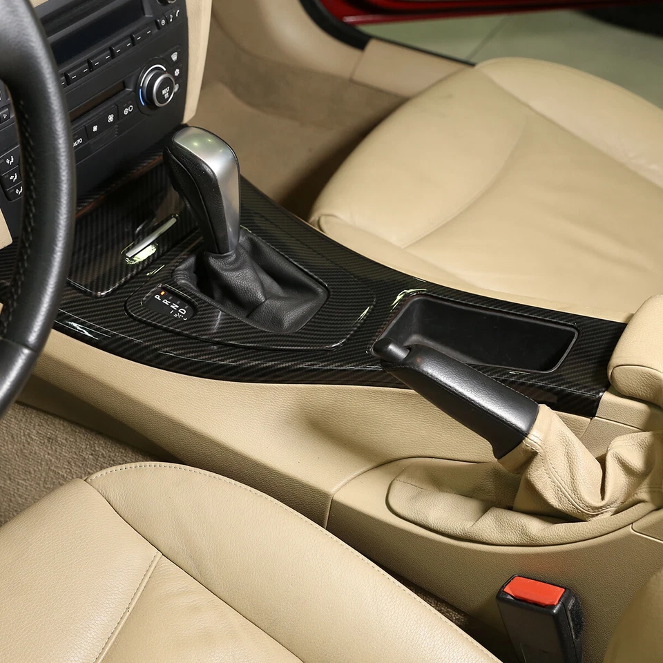Отделочный карбоновый чехол из АБС-пластика для центральной консоли BMW 3 серии E90 2005-2012 годов выпуска - Изображение 4 из 4