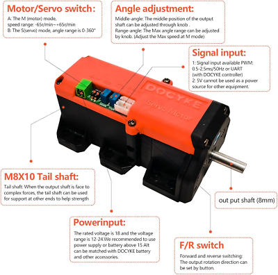 R003-180 - Servo étanche à couple élevé, moteur sans balais,servo RC