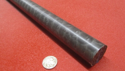 Tige Ronde En Nylon MDS - Diamètre 1,25 Pouce X Longueur 12 Pouces - Noire - Neuf