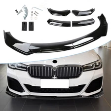 For BMW Glossy Black Car Front Bumper Cover Lip Chin Spoiler Splitter Body Kit