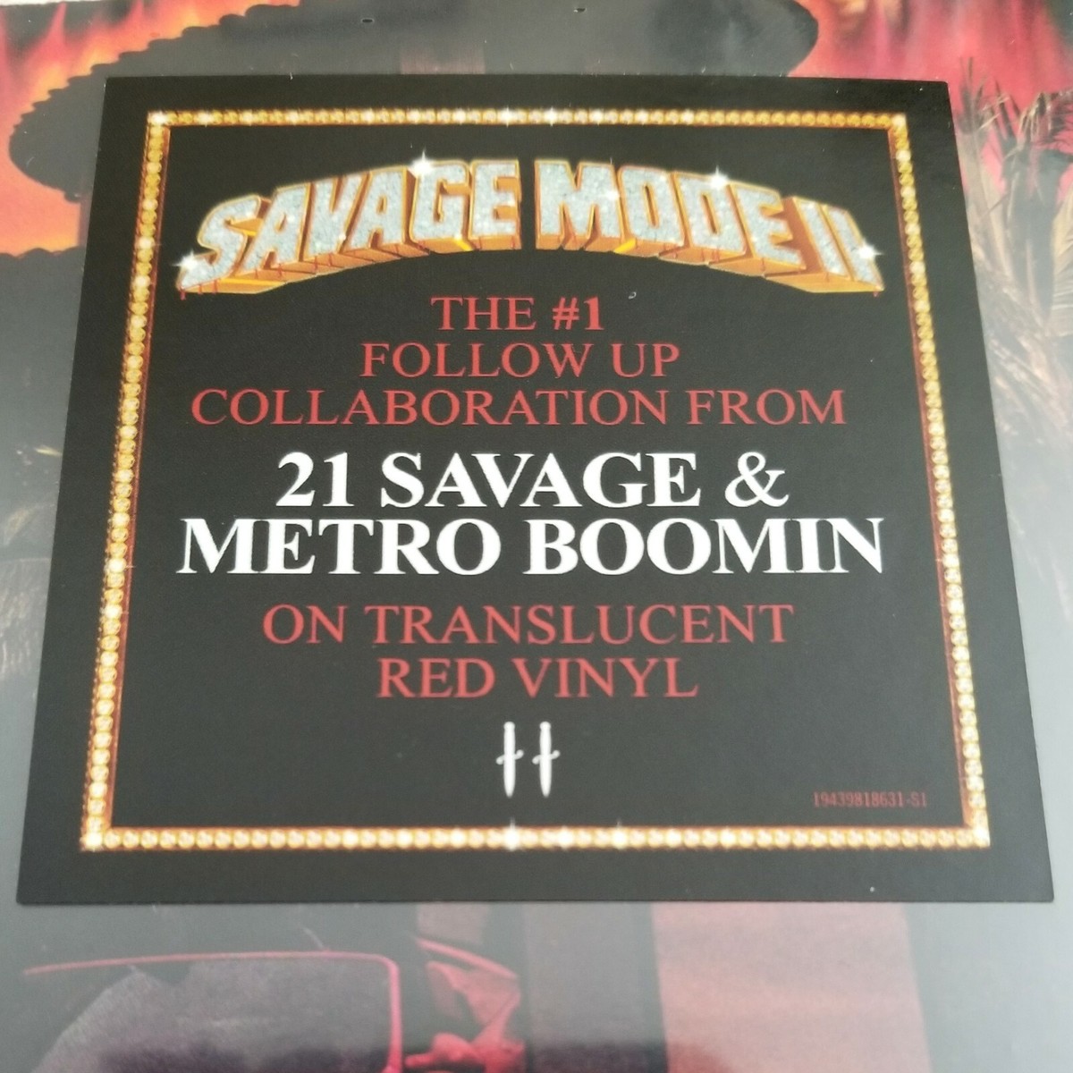 21 SAVAGE & METRO BOOMIN - SAVAGE MODE II 2 RED Vinyl DRAKE YOUNG THUG  Version 1 194398186313