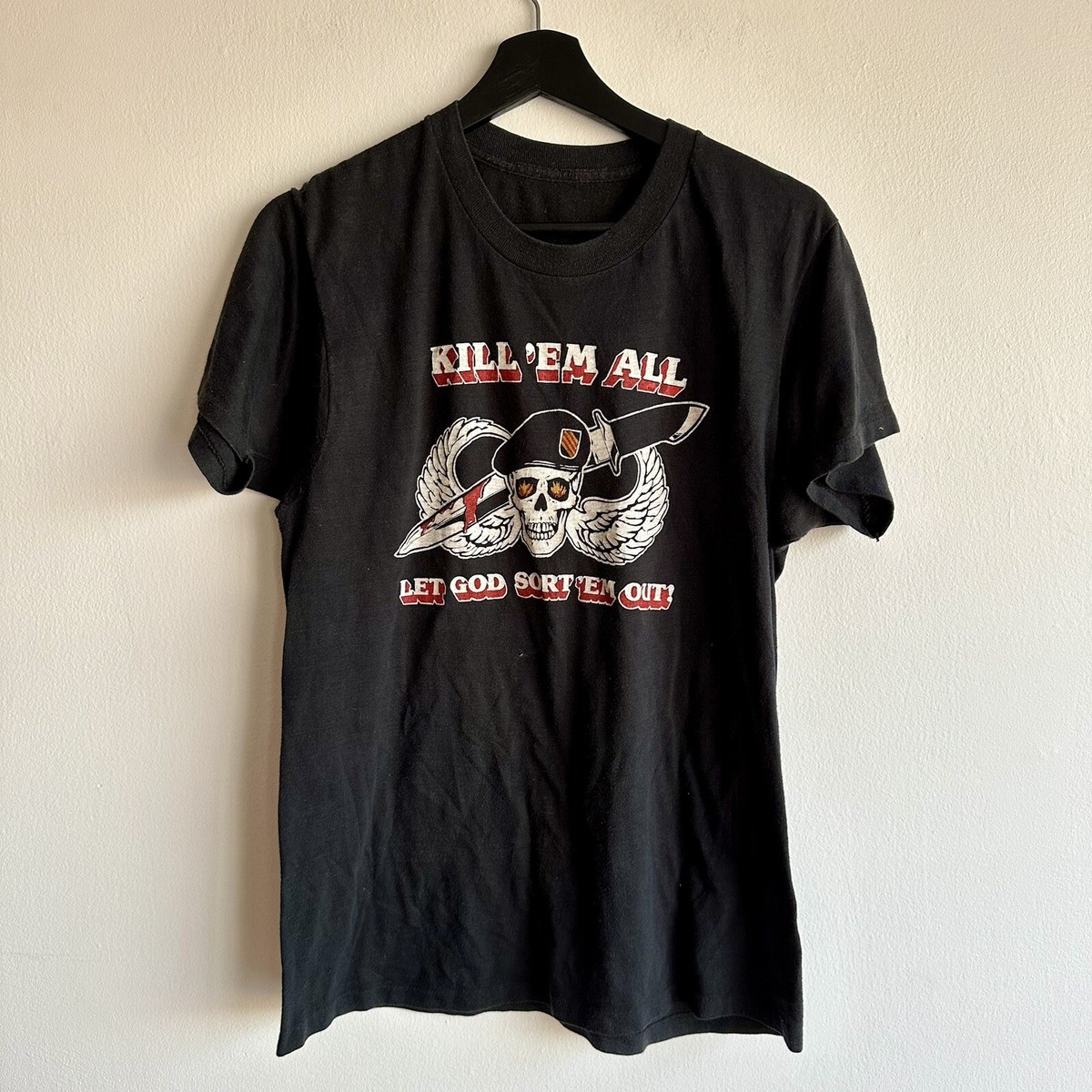Vintage 70s 80s Special Forces T-shirt Vietnam War Kill 'em All | eBay
