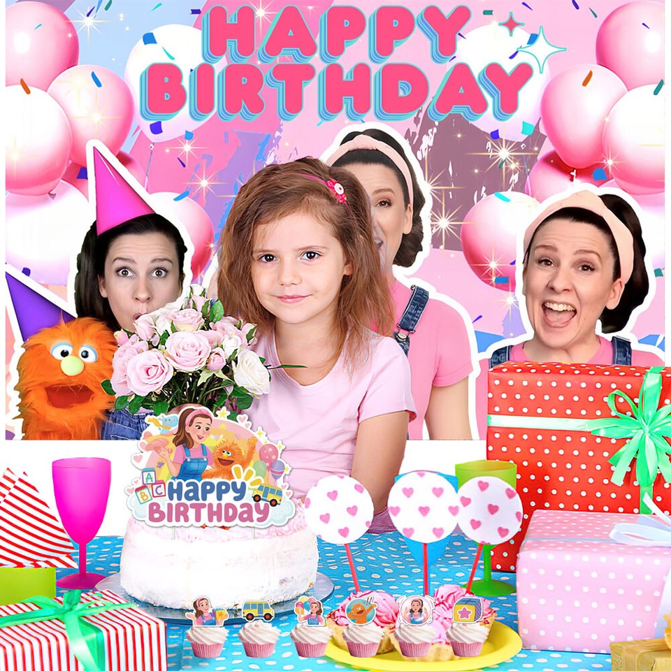 Ms Rachel Party Supplies Birthday Decorations Set Balloons Cake Toppers ...