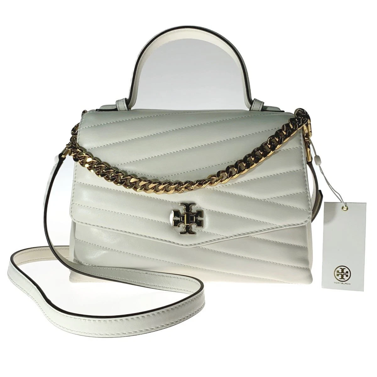 ▽▽TORY BURCH 2WAY bag KIRA CHEVRON TOP HANDLE 61674 104/NEW