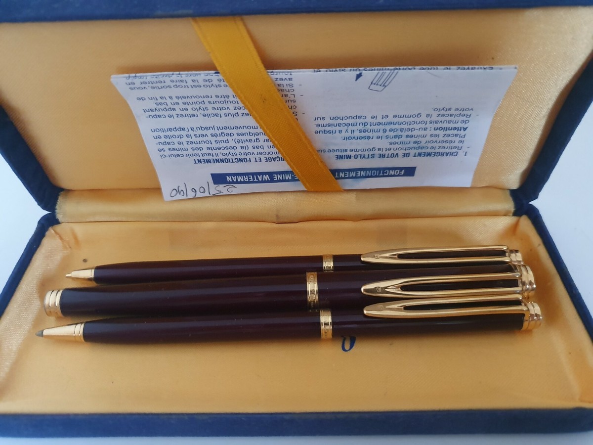 Parure De Style Gentleman Waterman - Stylo Plume, Bille Et Porte-Mine (Occasion)