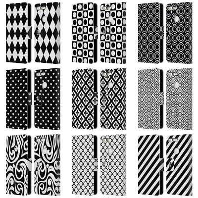 HEAD CASE DESIGNS SCHWARZ-WEISS MUSTER BRIEFTASCHE HUELLE FÜR GOOGLE HANDYS