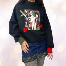 STONES COQ D'OR 1973 women turtleneck chic print sweatshirt