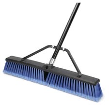24" Push Broom Outdoor Heavy Duty for Deck, Driveway, Garage, Patio - Blue