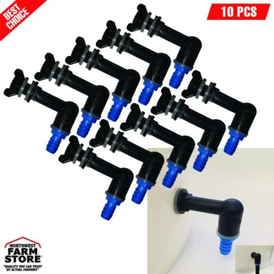 #ad #ad BUCKET CONNECTORS 10 pack For Rabbit Nipples Gravity Fed 5 16” Barb Connection $18.95