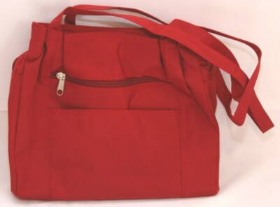 Burgundy Microfiber Hand Bag Makeup Purse Gift Bag Style Cute Fashion Fit NWT