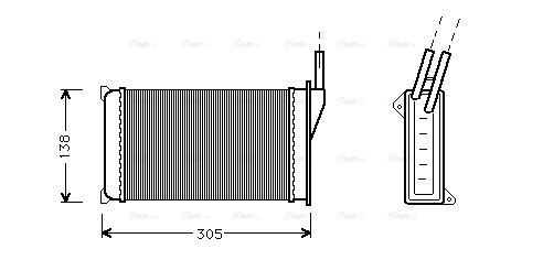 FD6093 AVA Heater FIT FORD ESCORT (1981) 1.3