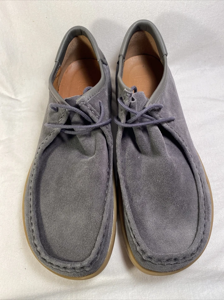 NUEVO Zapatos Kalso Earth Para Hombre Talla 11 Darby Gris Carbono Dk Taupe Gamuza Cuero Corbata Foto 3 de 4