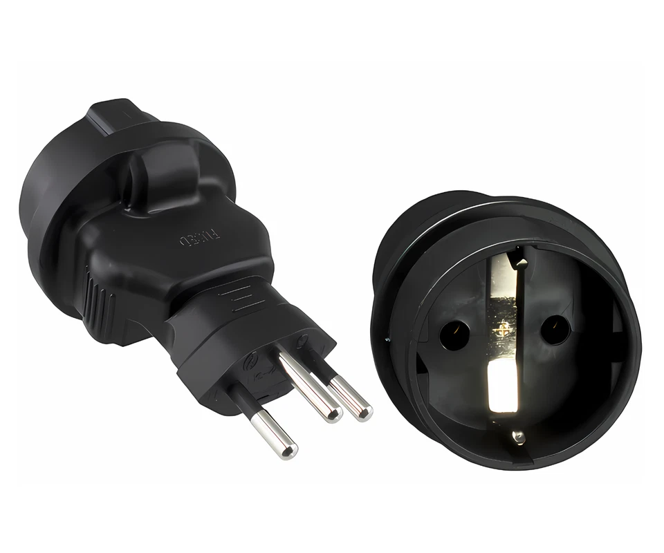DINIC Reisestecker für die Schweiz, Adapter mit Sicherung 10A - Bild 2 von 4
