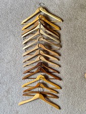 15 Vtg Wooden Suit Hangers 1Dowel is Missing 1W Germany, 1Taiwan Rep of China